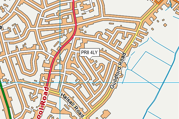 PR8 4LY map - OS VectorMap District (Ordnance Survey)