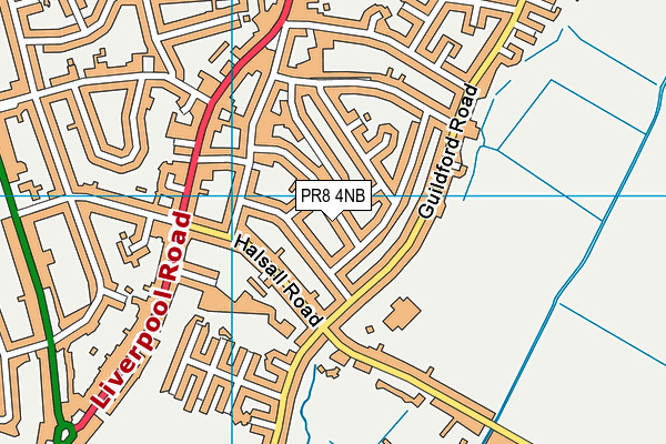 PR8 4NB map - OS VectorMap District (Ordnance Survey)