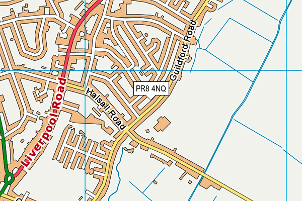 PR8 4NQ map - OS VectorMap District (Ordnance Survey)