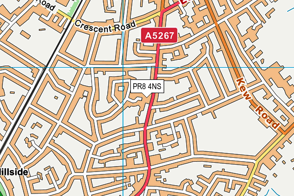PR8 4NS map - OS VectorMap District (Ordnance Survey)