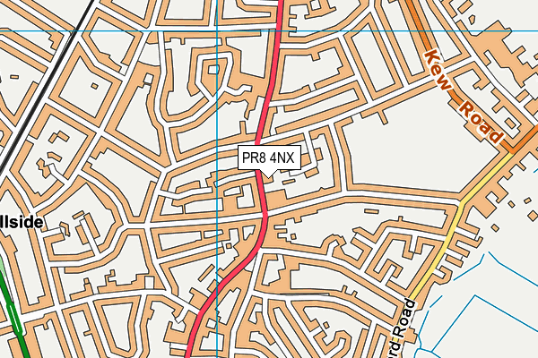 PR8 4NX map - OS VectorMap District (Ordnance Survey)