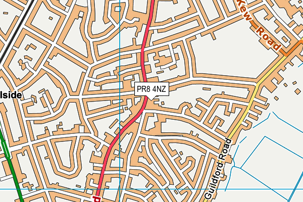 PR8 4NZ map - OS VectorMap District (Ordnance Survey)