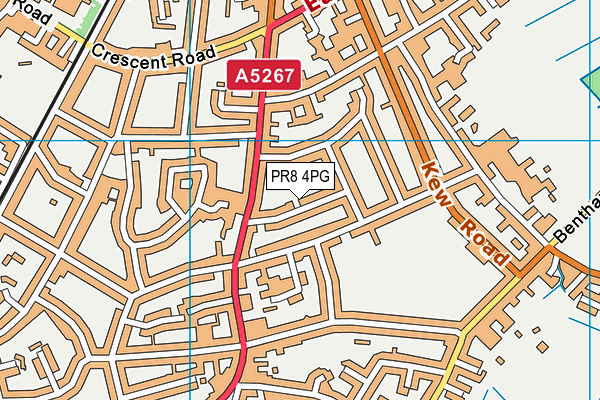 PR8 4PG map - OS VectorMap District (Ordnance Survey)