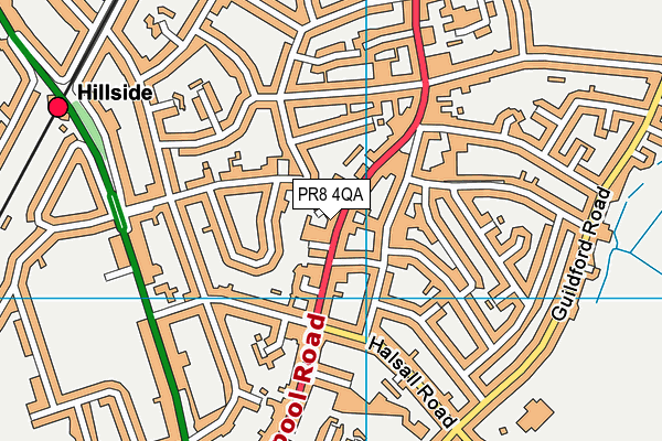 PR8 4QA map - OS VectorMap District (Ordnance Survey)