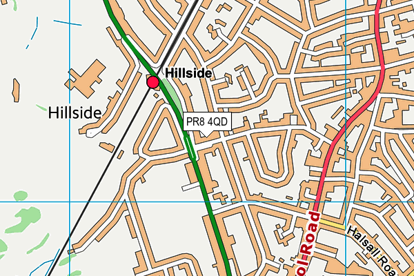 PR8 4QD map - OS VectorMap District (Ordnance Survey)