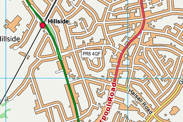 PR8 4QF map - OS VectorMap District (Ordnance Survey)