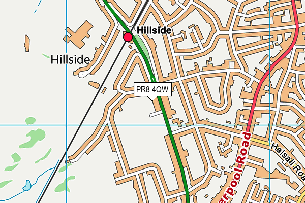 PR8 4QW map - OS VectorMap District (Ordnance Survey)