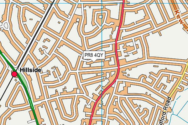 PR8 4QY map - OS VectorMap District (Ordnance Survey)