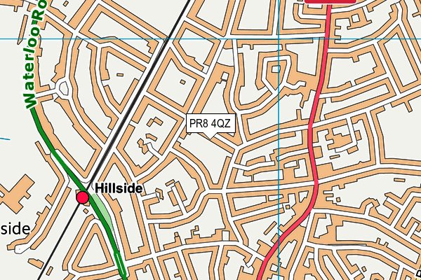 PR8 4QZ map - OS VectorMap District (Ordnance Survey)