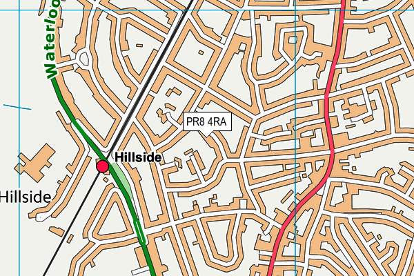 PR8 4RA map - OS VectorMap District (Ordnance Survey)