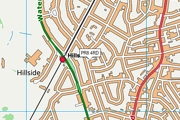 PR8 4RD map - OS VectorMap District (Ordnance Survey)