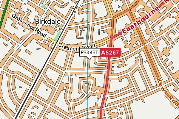 PR8 4RT map - OS VectorMap District (Ordnance Survey)