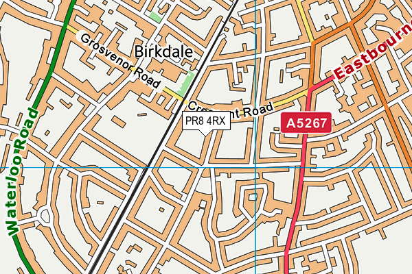 PR8 4RX map - OS VectorMap District (Ordnance Survey)