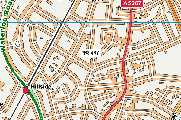 PR8 4RY map - OS VectorMap District (Ordnance Survey)