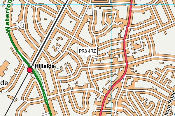 PR8 4RZ map - OS VectorMap District (Ordnance Survey)