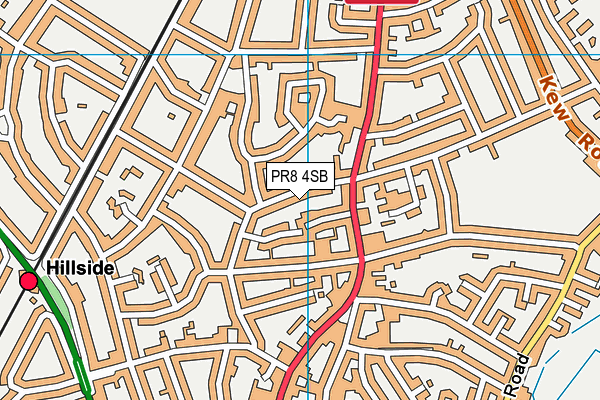 PR8 4SB map - OS VectorMap District (Ordnance Survey)