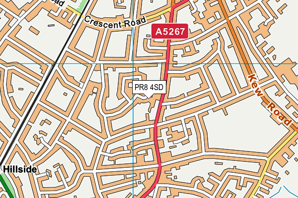 PR8 4SD map - OS VectorMap District (Ordnance Survey)