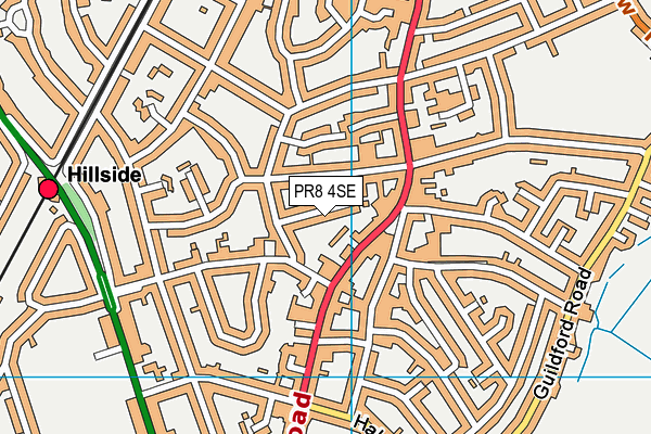 PR8 4SE map - OS VectorMap District (Ordnance Survey)