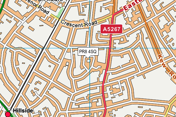 PR8 4SQ map - OS VectorMap District (Ordnance Survey)