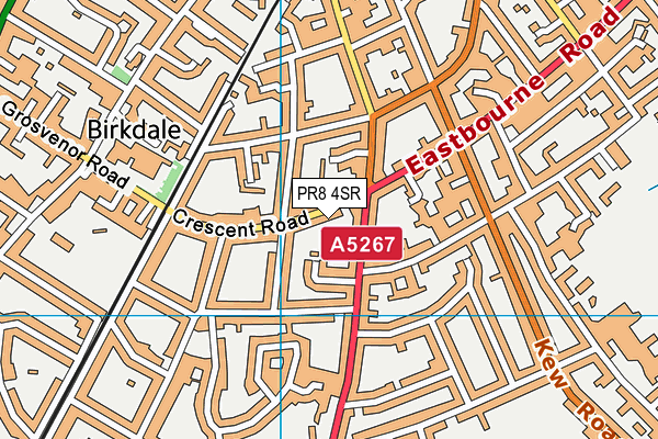 PR8 4SR map - OS VectorMap District (Ordnance Survey)