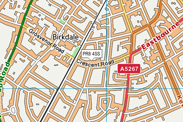 PR8 4SS map - OS VectorMap District (Ordnance Survey)