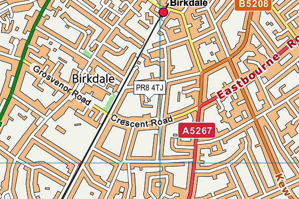 PR8 4TJ map - OS VectorMap District (Ordnance Survey)