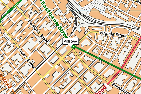 PR8 5AA map - OS VectorMap District (Ordnance Survey)