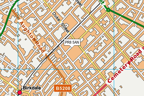 PR8 5AN map - OS VectorMap District (Ordnance Survey)