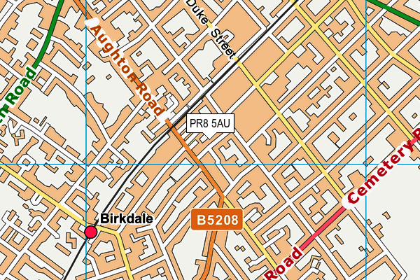 PR8 5AU map - OS VectorMap District (Ordnance Survey)