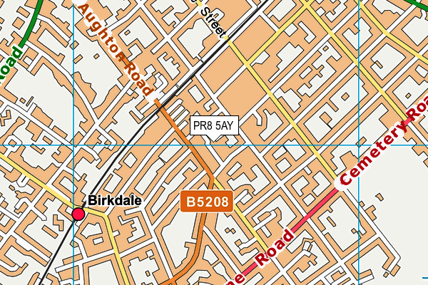 PR8 5AY map - OS VectorMap District (Ordnance Survey)