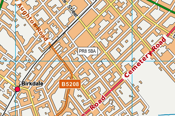 PR8 5BA map - OS VectorMap District (Ordnance Survey)