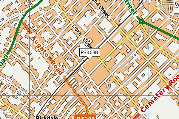 PR8 5BB map - OS VectorMap District (Ordnance Survey)