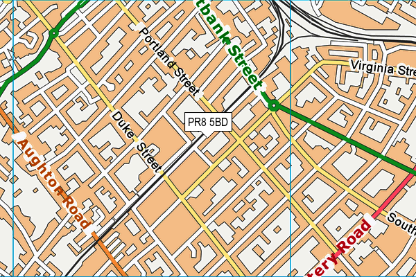 PR8 5BD map - OS VectorMap District (Ordnance Survey)