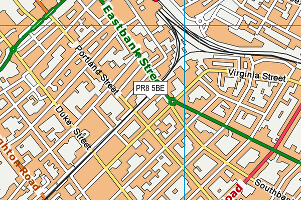 PR8 5BE map - OS VectorMap District (Ordnance Survey)