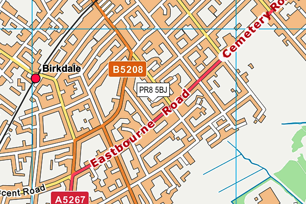 PR8 5BJ map - OS VectorMap District (Ordnance Survey)