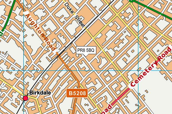 PR8 5BQ map - OS VectorMap District (Ordnance Survey)