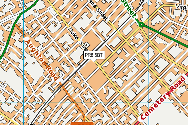 PR8 5BT map - OS VectorMap District (Ordnance Survey)