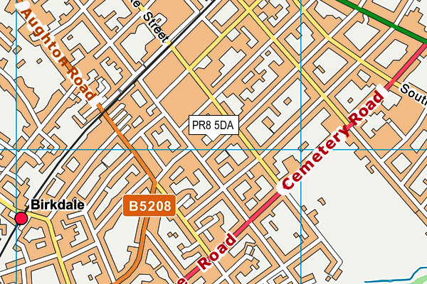PR8 5DA map - OS VectorMap District (Ordnance Survey)