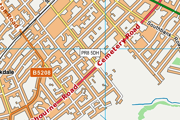 PR8 5DH map - OS VectorMap District (Ordnance Survey)