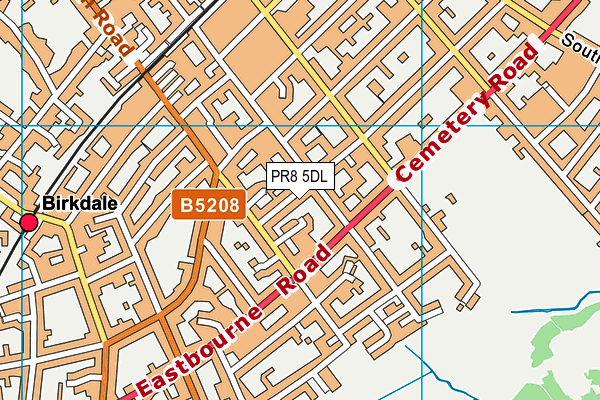 PR8 5DL map - OS VectorMap District (Ordnance Survey)