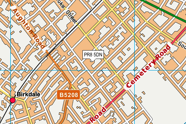 PR8 5DN map - OS VectorMap District (Ordnance Survey)