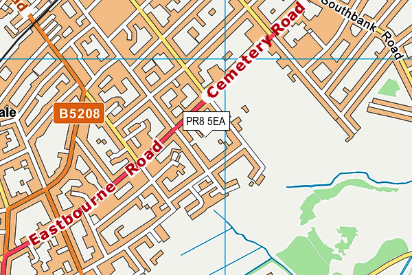 PR8 5EA map - OS VectorMap District (Ordnance Survey)