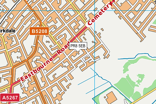 PR8 5EB map - OS VectorMap District (Ordnance Survey)