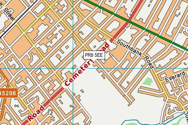 Workouts Family Fitness Centre (Closed) map (PR8 5EE) - OS VectorMap District (Ordnance Survey)