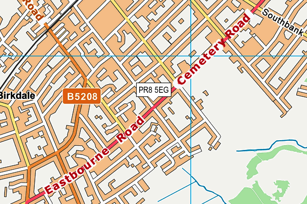 PR8 5EG map - OS VectorMap District (Ordnance Survey)