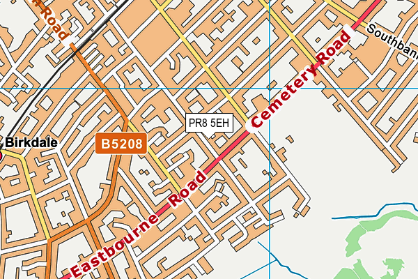 PR8 5EH map - OS VectorMap District (Ordnance Survey)