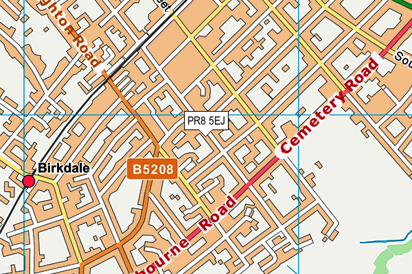 PR8 5EJ map - OS VectorMap District (Ordnance Survey)