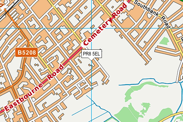 PR8 5EL map - OS VectorMap District (Ordnance Survey)
