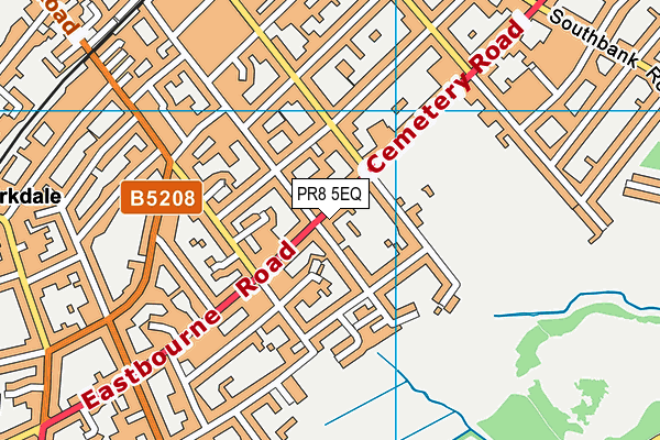 PR8 5EQ map - OS VectorMap District (Ordnance Survey)