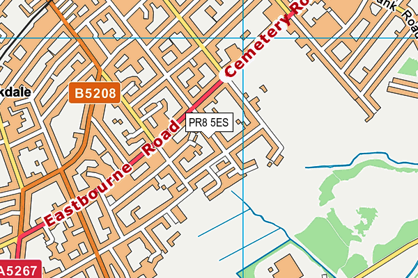 PR8 5ES map - OS VectorMap District (Ordnance Survey)